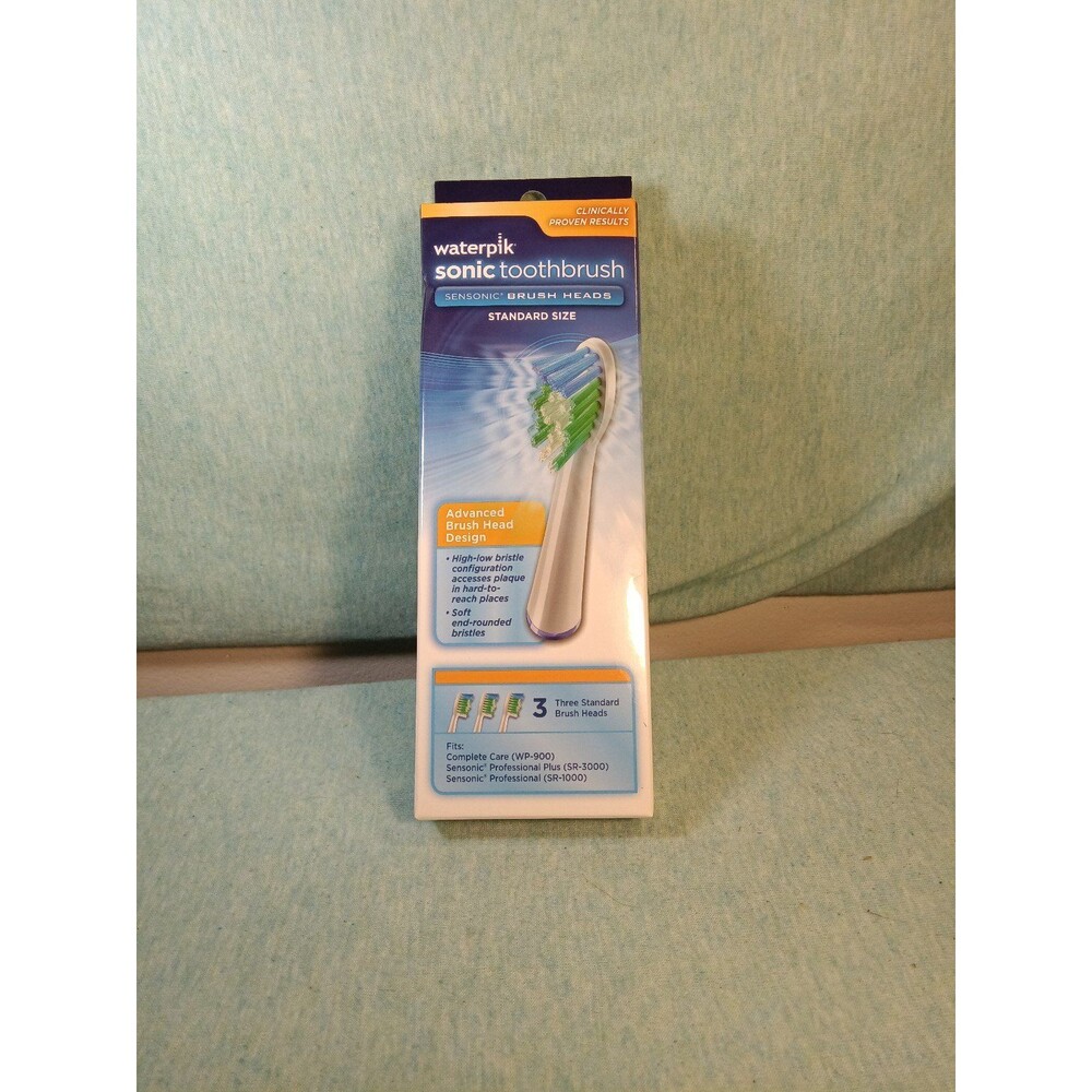 Waterpik Sonic Toothbrush Replacement Head SRSB-3W  (Compact Size) 3 Count New